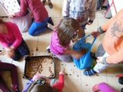 Výprava do lesa, krmení zvířátek